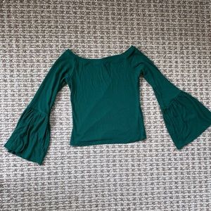 Top Shop off the should crop top